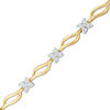 Thumbnail Image 1 of 1/5 CT. T.W. Quad Diamond Bypass Link Bracelet in 10K Gold - 7.25"