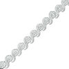 Thumbnail Image 1 of 1/5 CT. T.W. Diamond "S" Curve Bracelet in Sterling Silver - 7.5"