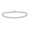 Thumbnail Image 2 of 1/5 CT. T.W. Diamond "S" Curve Bracelet in Sterling Silver - 7.5"