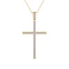 Thumbnail Image 1 of 1/8 CT. T.W. Diamond Vintage-Style Cross Pendant in 10K Gold