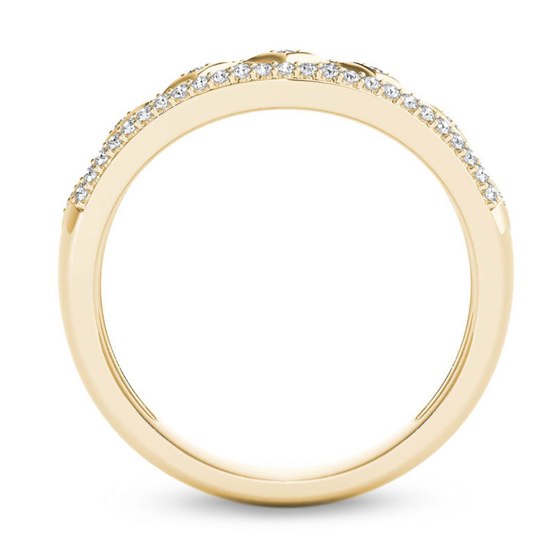 1/5 CT. T.W. Diamond Star Lattice Ring in 10K Gold