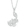 Thumbnail Image 1 of 1/20 CT. T.W. Diamond Tilted Crab Pendant in Sterling Silver