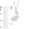 Thumbnail Image 2 of 1/20 CT. T.W. Diamond Tilted Crab Pendant in Sterling Silver