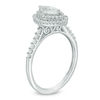 Thumbnail Image 1 of Marquise Lab-Created White Sapphire Double Frame Ring in Sterling Silver