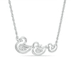 Thumbnail Image 1 of Diamond Accent Duck Family Necklace in Sterling Silver - 17"