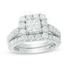 Thumbnail Image 0 of Celebration Ideal 2-3/4 CT. T.W. Princess-Cut Diamond Bridal Set in 14K White Gold (I/I1)