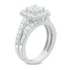 Thumbnail Image 2 of Celebration Ideal 2-3/4 CT. T.W. Princess-Cut Certified Diamond Bridal Set in 14K White Gold (I/I1)