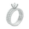 Thumbnail Image 2 of Celebration Ideal 1-5/8 CT. T.W. Princess-Cut Certified Diamond Three-Piece Bridal Set in 14K White Gold (I/I1)