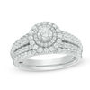 Thumbnail Image 1 of 1 CT. T.W. Diamond Double Frame Bridal Set in 14K White Gold