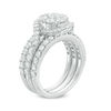 Thumbnail Image 2 of 2-1/2 CT. T.W. Diamond Swirl Bypass Frame Three Piece Bridal Set in 14K White Gold