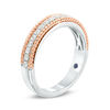 Thumbnail Image 2 of Vera Wang Love Collection 1/3 CT. T.W. Diamond Rope Anniversary Band in 14K Two-Tone Gold