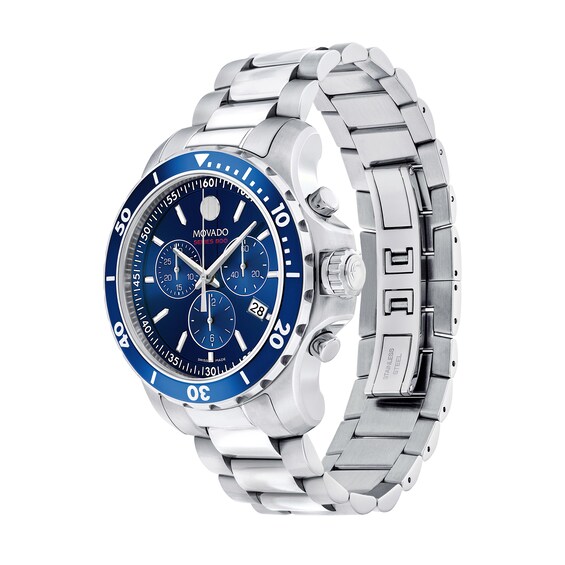 Men's Movado Series 800Â® Chronograph Watch with Blue Dial (Model: 2600141)