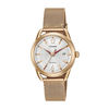 Thumbnail Image 1 of Ladies' Drive from Citizen Eco-Drive® LTR Rose-Tone Mesh Watch with Silver-Tone Dial (Model: FE6083-72A)