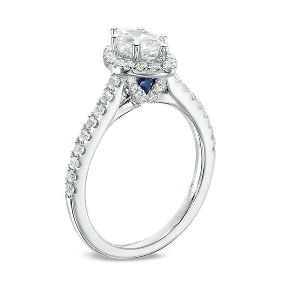 Vera Wang Love Collection 1 CT. T.w. Marquise Diamond Frame Engagement Ring in 14K White Gold