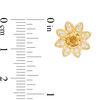 Thumbnail Image 2 of 5.0mm Citrine and White Sapphire Sunflower Stud Earrings in 10K Gold