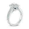 Vera Wang Love Collection 1 CT. T.W. Emerald-Cut Diamond Double Frame Engagement Ring in 14K White Gold