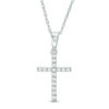 Thumbnail Image 0 of 1/10 CT. T.W. Diamond Cross Pendant in 10K White Gold