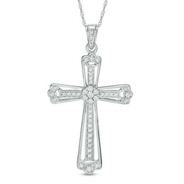 Jewelry Stores Network Sterling Silver Polished Hollow Cross Pendant