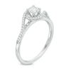 Thumbnail Image 2 of 1/2 CT. T.W. Diamond Swirl Bypass Engagement Ring in 14K White Gold