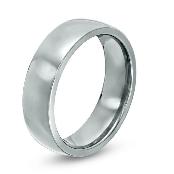 6.5mm High Polished Comfort Fit Wedding Band in Tantalum - Size 10
