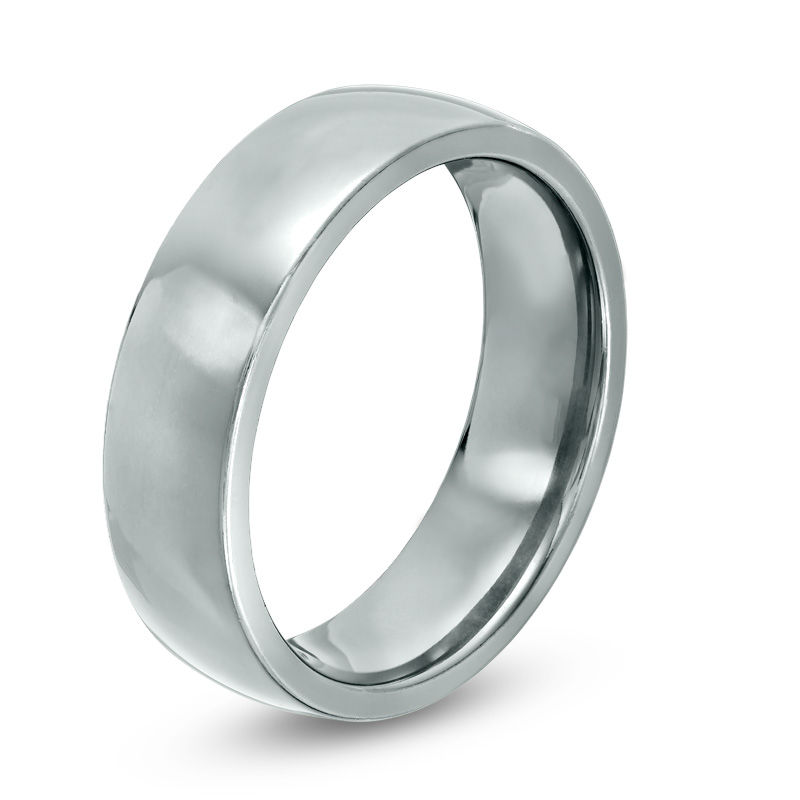 Men's 6.5mm High Polished Comfort Fit Wedding Band in Tantalum - Size 10