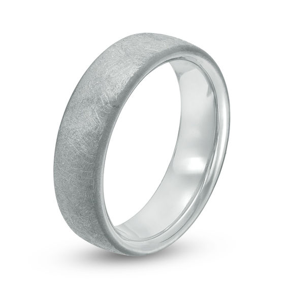 6.5mm Brushed Comfort Fit Wedding Band in Tantalum - Size 10