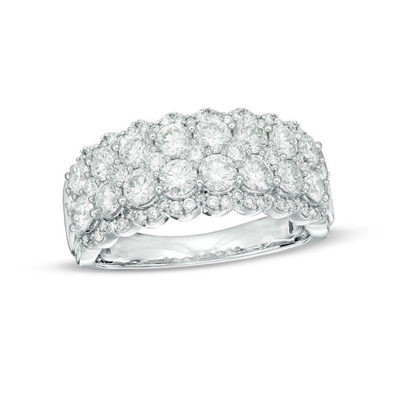 2 CT. T.w. Diamond Scallop Anniversary Band in 14K White Gold