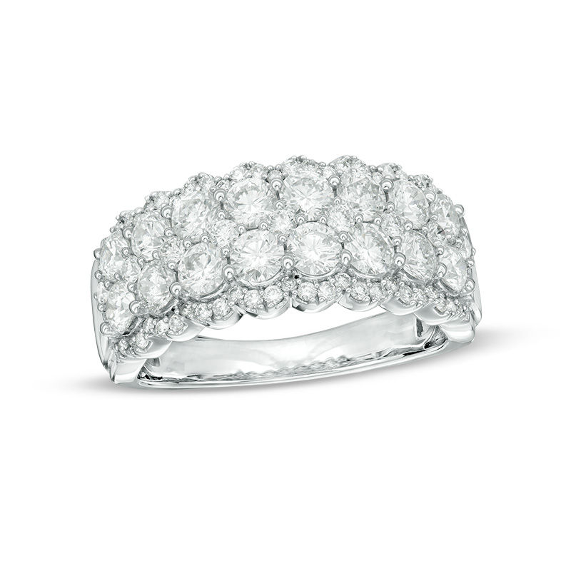 Main Image 1 of 2 CT. T.W. Diamond Scallop Anniversary Band in 14K White Gold