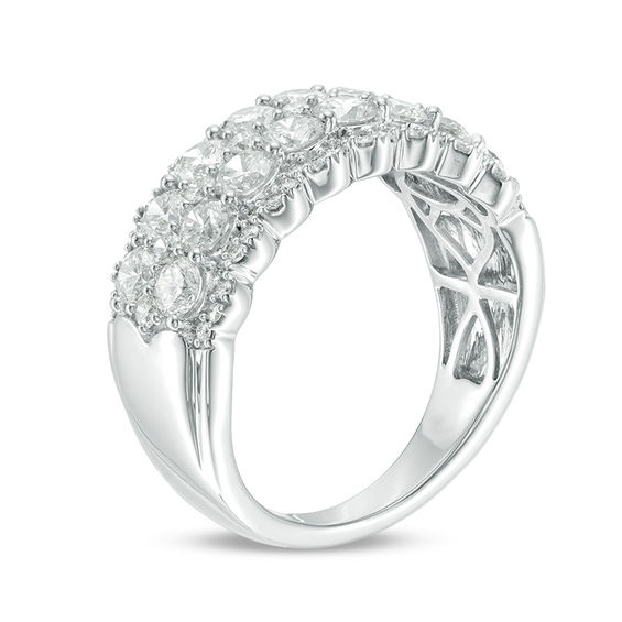 2 CT. T.w. Diamond Scallop Anniversary Band in 14K White Gold