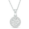 Thumbnail Image 1 of 1/4 CT. T.W. Composite Diamond Frame Pendant in 10K White Gold