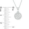 Thumbnail Image 2 of 1/4 CT. T.W. Composite Diamond Frame Pendant in 10K White Gold