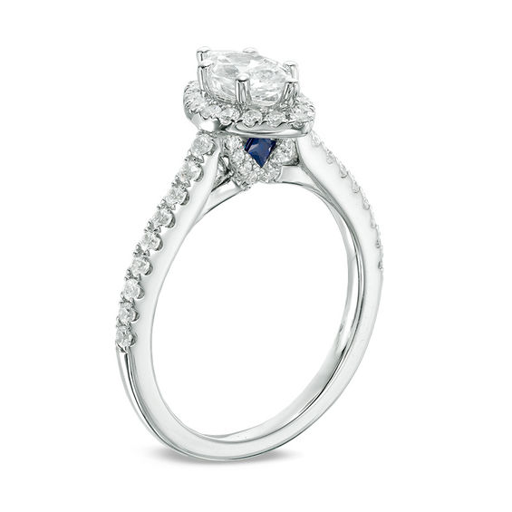 Vera Wang Love Collection 1 CT. T.w. Marquise Diamond Frame Engagement Ring in 14K White Gold