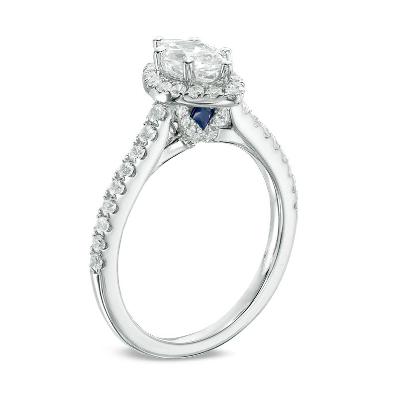 Main Image 2 of Vera Wang Love Collection 1 CT. T.W. Marquise Diamond Frame Engagement Ring in 14K White Gold
