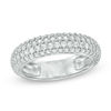 Thumbnail Image 0 of Lab-Created White Sapphire Multi-Row Band in Sterling Silver