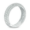 Thumbnail Image 2 of Lab-Created White Sapphire Multi-Row Band in Sterling Silver