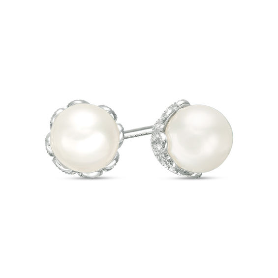 Vera Love Collection 6 5 7 0mm Cultured Freshwater Pearl Stud Vera Love Collection 6 5 7 0mm Cultured Freshwater Pearl Stud Earrings In Sterling Silver