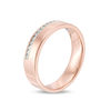 Thumbnail Image 2 of 1/10 CT. T.W. Diamond Single Row Anniversary Band in 14K Rose Gold