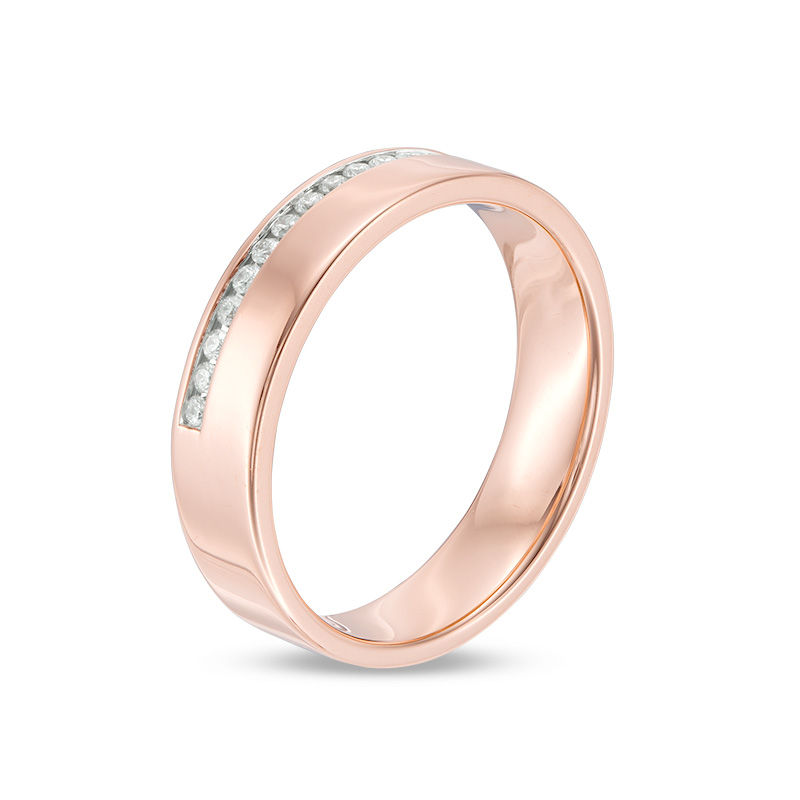 1/10 CT. T.W. Diamond Single Row Anniversary Band in 14K Rose Gold