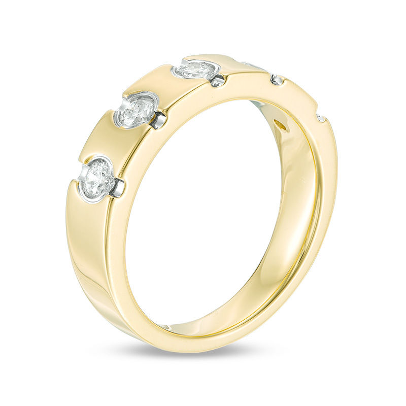 Main Image 2 of 1/2 CT. T.W. Diamond Five Stone Station Anniversary Band in 14K Gold