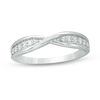 Thumbnail Image 1 of 1/5 CT. T.W. Diamond Criss-Cross Anniversary Band in 10K White Gold