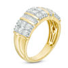 Thumbnail Image 2 of 1 CT. T.W. Baguette and Round Diamond Multi-Row Anniversary Band in 10K Gold