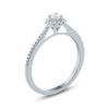 Thumbnail Image 2 of 1/4 CT. T.W. Diamond Cushion Frame Promise Ring in 10K White Gold