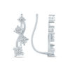 Thumbnail Image 1 of 1/6 CT. T.W. Diamond Curve Crawler Earrings in Sterling Silver