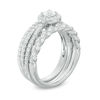 Thumbnail Image 2 of 1-1/4 CT. T.W. Diamond Frame Three Piece Bridal Set in 14K White Gold