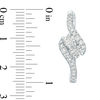 Thumbnail Image 3 of Ever Us® 1-1/2 CT. T.W. Two-Stone Diamond Bypass Hoop Earrings in 14K White Gold