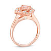 Thumbnail Image 1 of Blöem Cushion-Cut Morganite and White Sapphire Lotus Ring in 10K Rose Gold