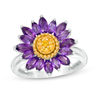 Thumbnail Image 0 of Blöem Marquise Amethyst and Citrine Chrysanthemum Ring in 10K Two-Tone Gold