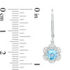 Thumbnail Image 2 of Swiss Blue Topaz and White Sapphire Tulip Drop Earrings in 10K White Gold