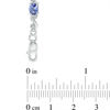 Thumbnail Image 1 of Oval Tanzanite and Diamond Accent "S" Bracelet in Sterling Silver - 7.25"