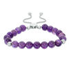 Thumbnail Image 1 of 8.0mm Amethyst Bead Bolo Bracelet in Sterling Silver - 9.0"